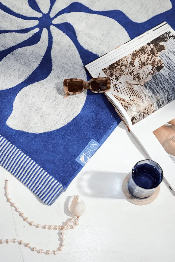SUN RITUALS LAGOS TOWEL - SEA BLUE