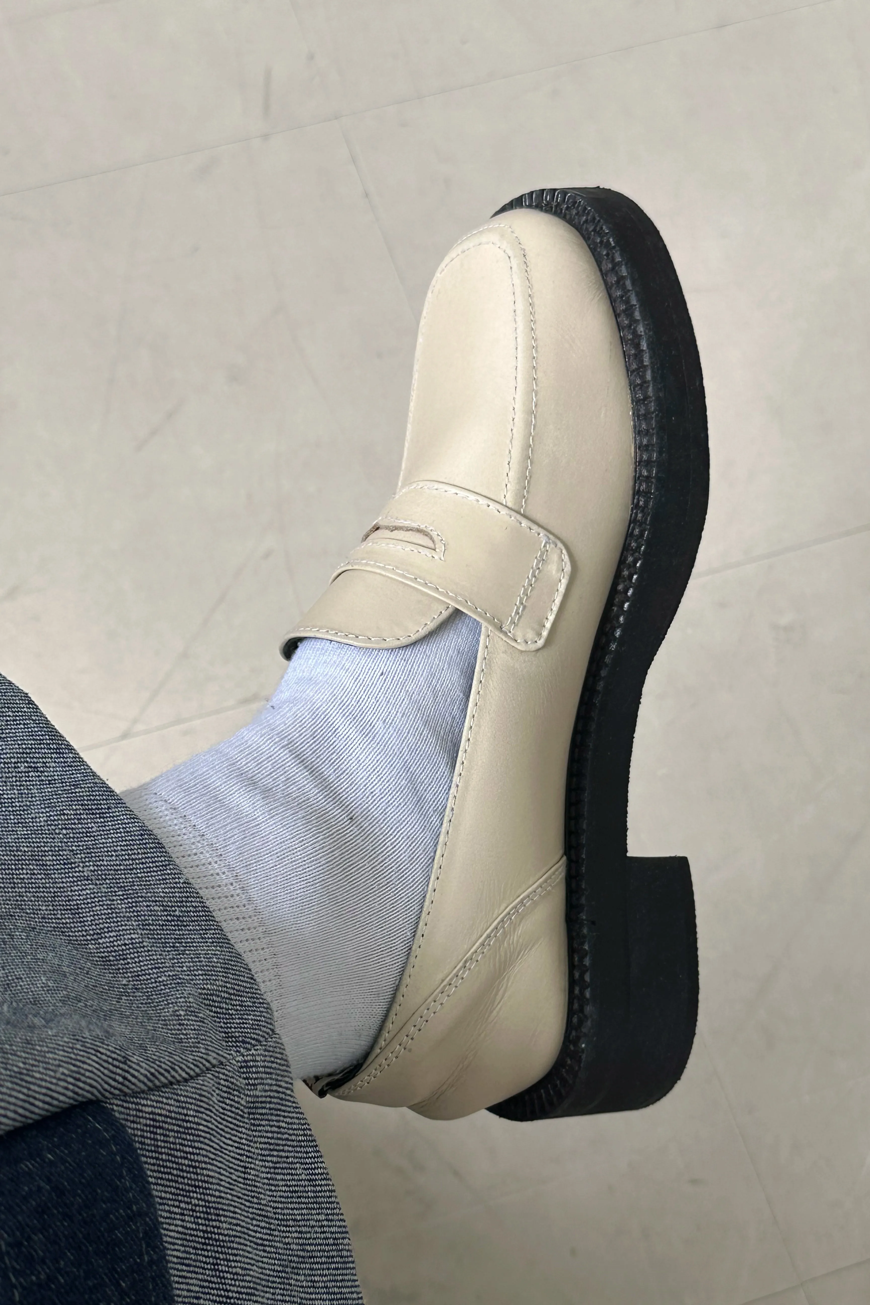 The Chunky Loafer in Cream