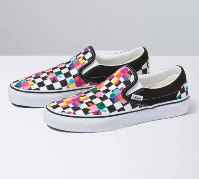 VANS - Women - Slip On - Floral Checkerboard