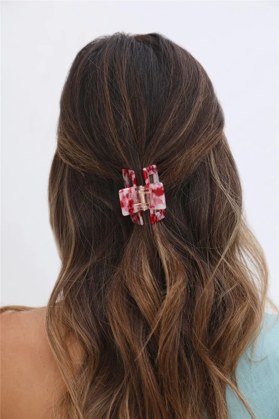 Vivid Dream Hair Claw Red
