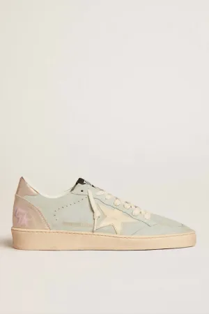 Women's Ballstar Suede Low Top Sneaker In Aqua Marine/ivory/platinum Silver